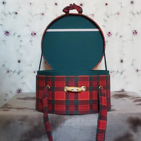 Vintage Tartan Plaid Train Case / Box Purse - Picture 5 of 9